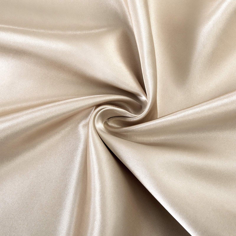 SiinvdaBZX 4Pcs Extra Deep Pocket Satin Sheet Set Queen Size  Ultra Silky Soft Beige Satin Queen Bed Sheets Deep Fitted Sheet Set Fits 18-24 Inch Deep Pocket Mattress - Image 5